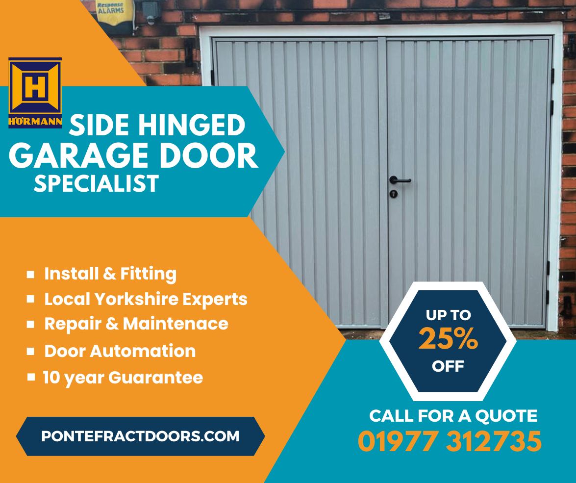 side hinged garage door